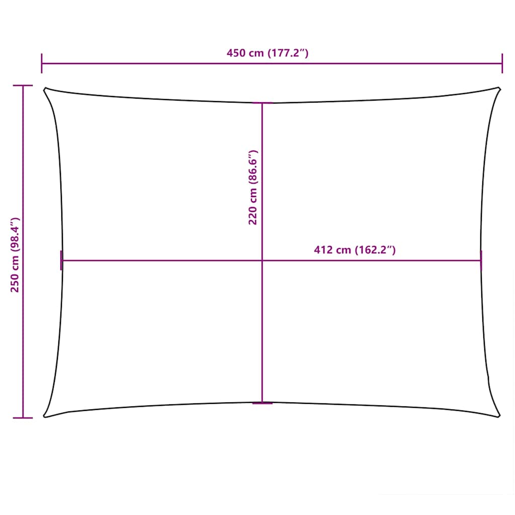 Uždanga nuo saulės, antracito, 2,5x4,5m, oksfordo audinys