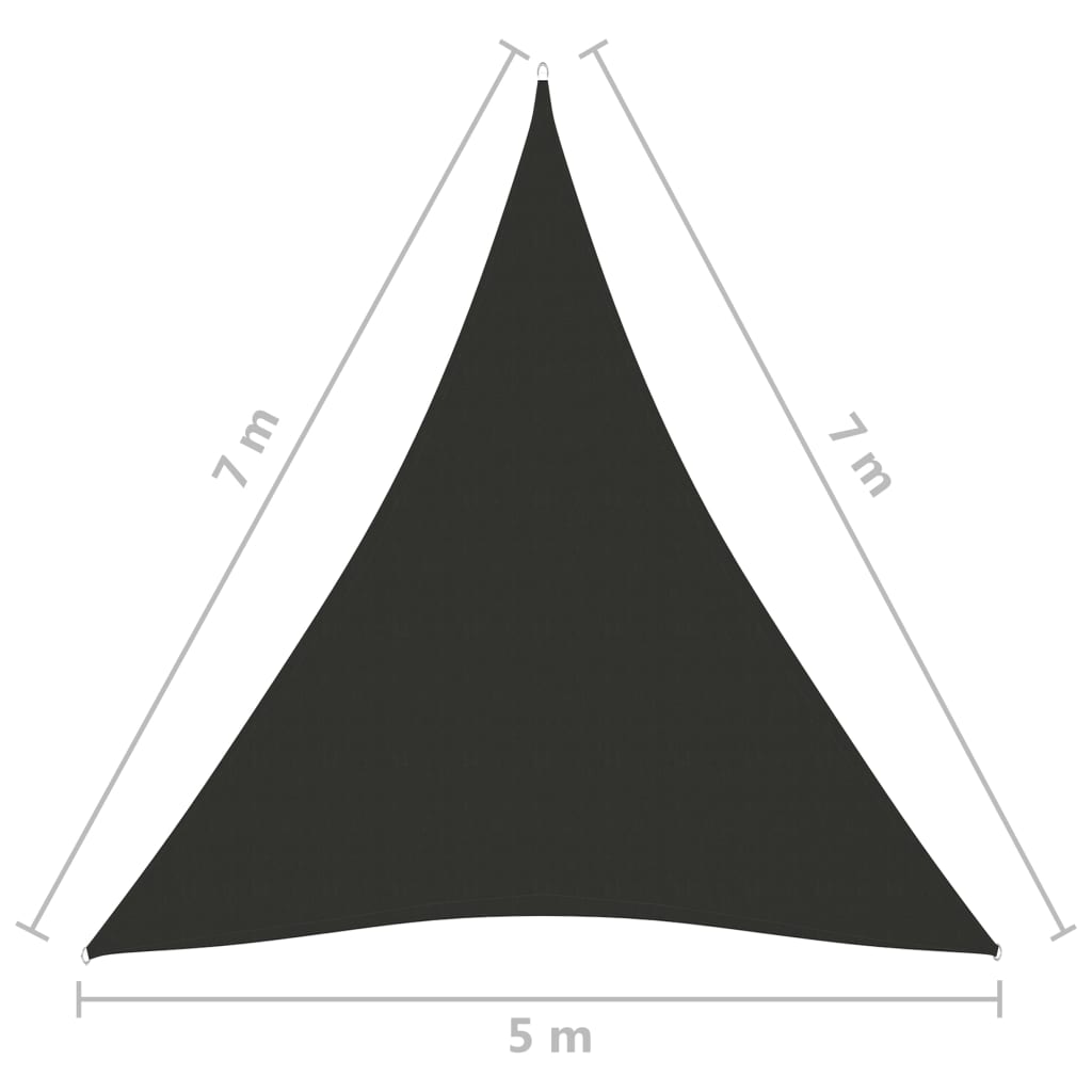 Uždanga nuo saulės, antracito, 5x7x7m, oksfordo audinys