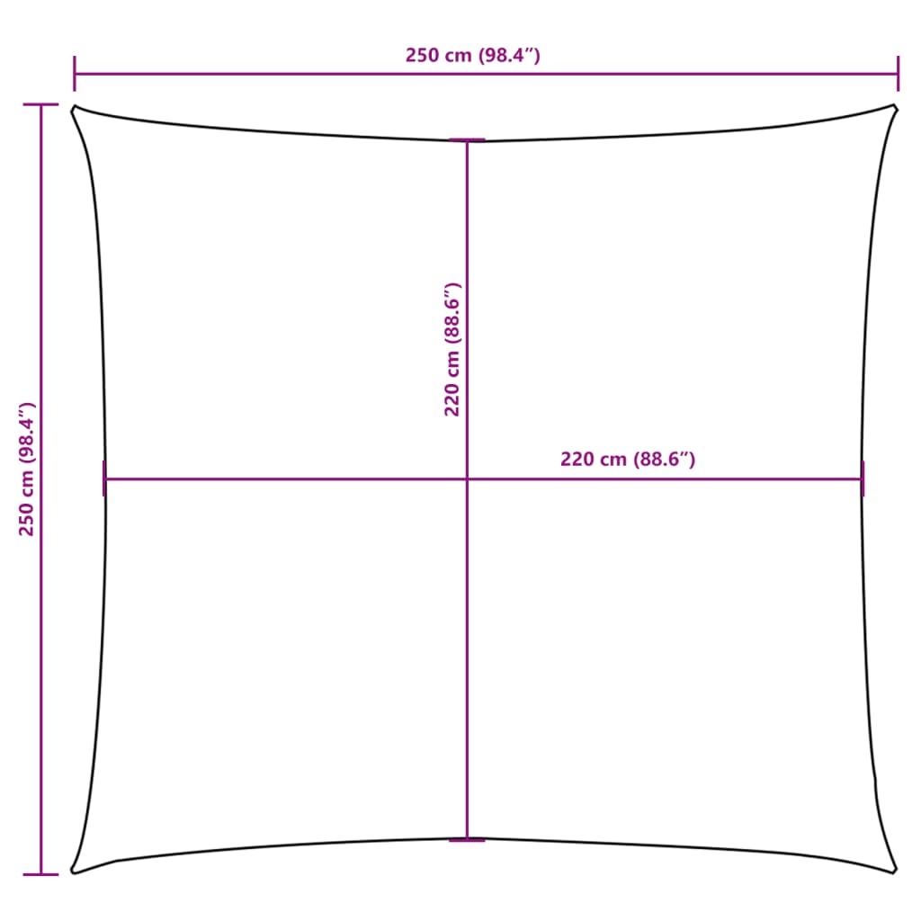 Uždanga nuo saulės, smėlio spalvos, 2,5x2,5m, oksfordo audinys