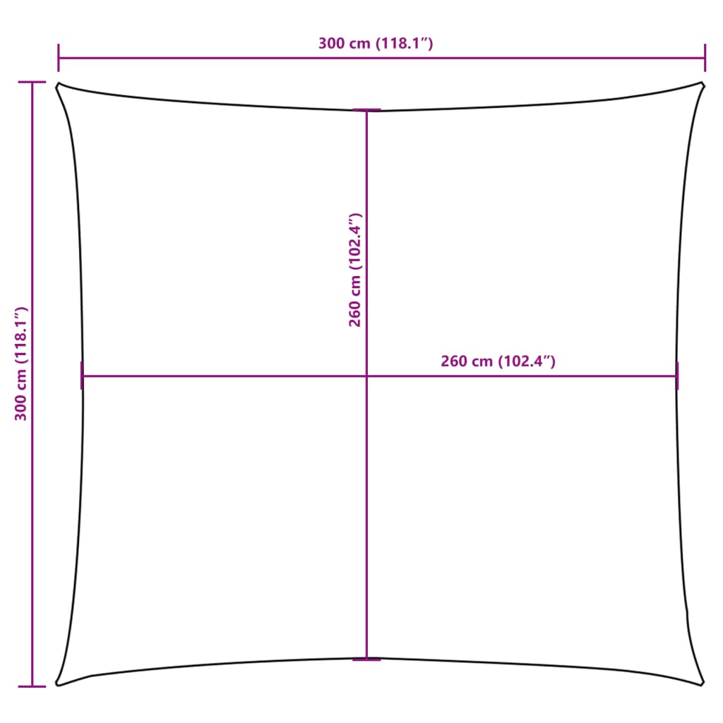 Uždanga nuo saulės, smėlio, 3x3m, oksfordo audinys, kvadratinė