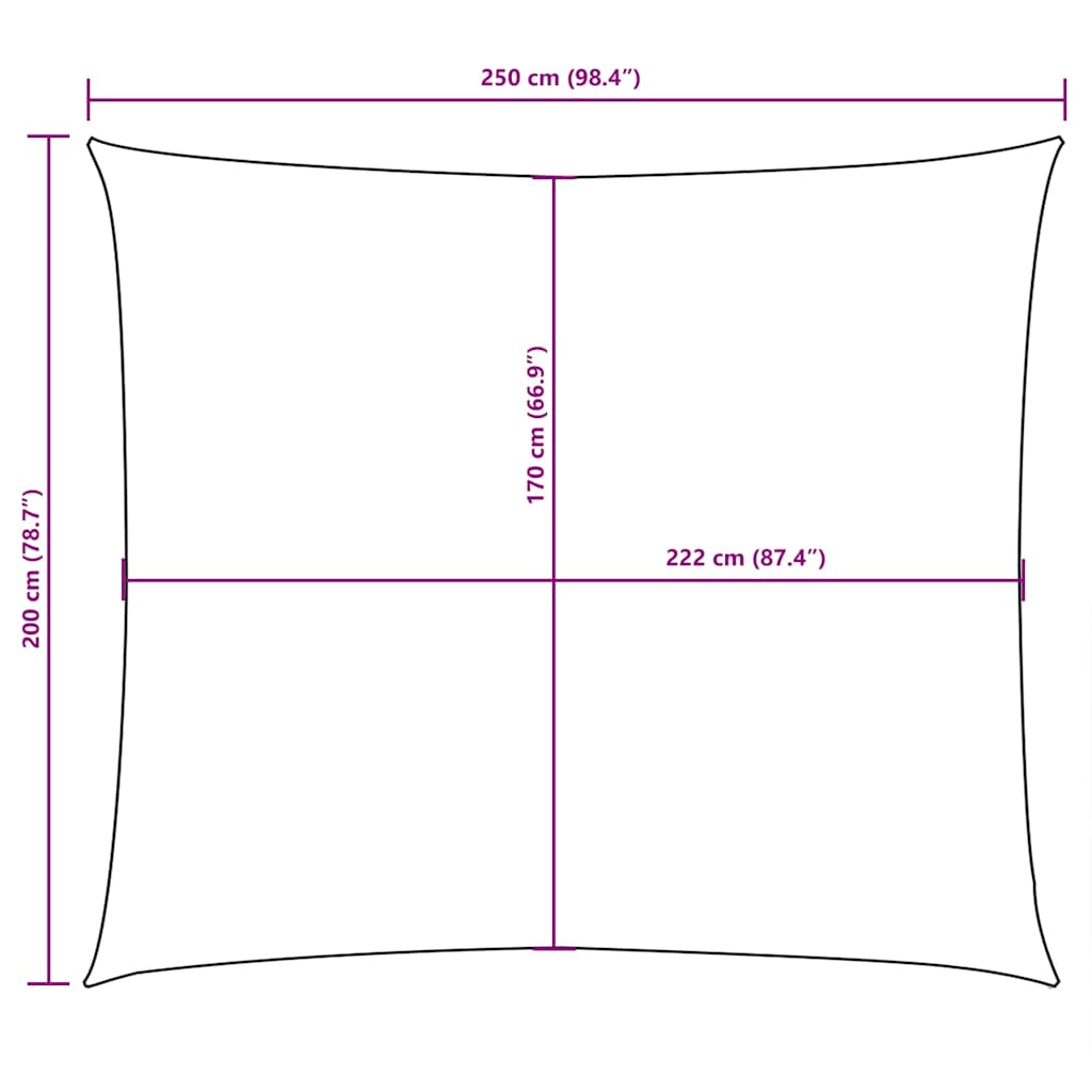 Uždanga nuo saulės, balta, 2x2,5m, oksfordo audinys
