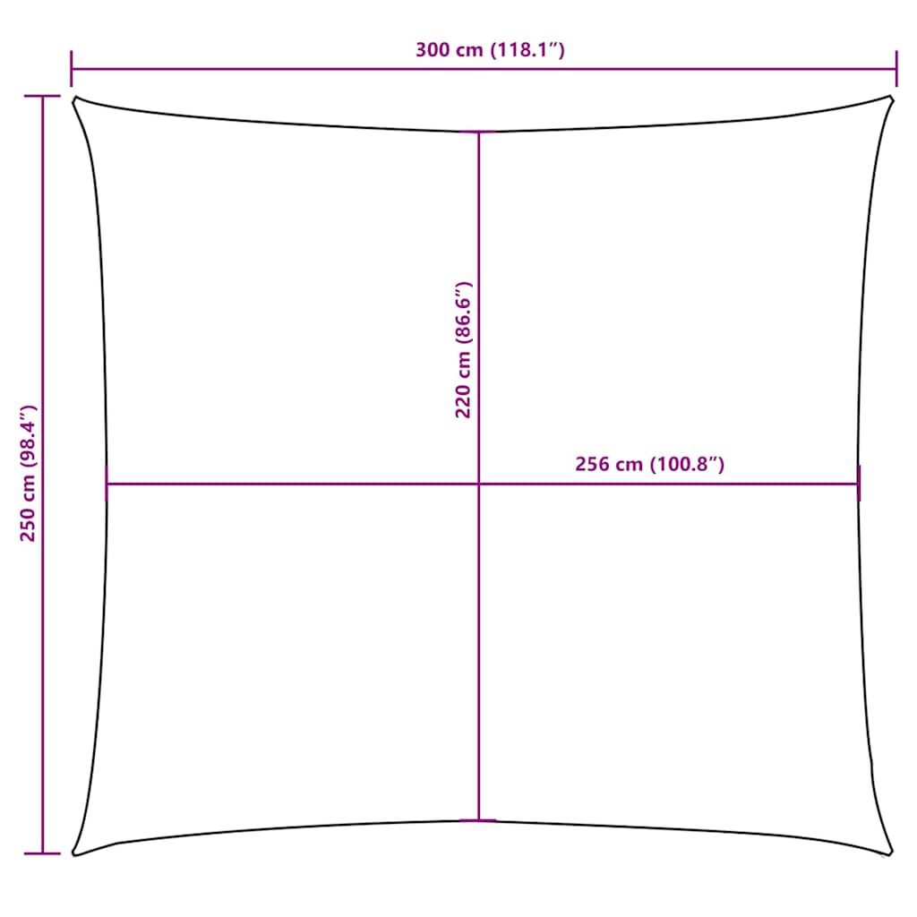 Uždanga nuo saulės, balta, 2,5x3m, oksfordo audinys