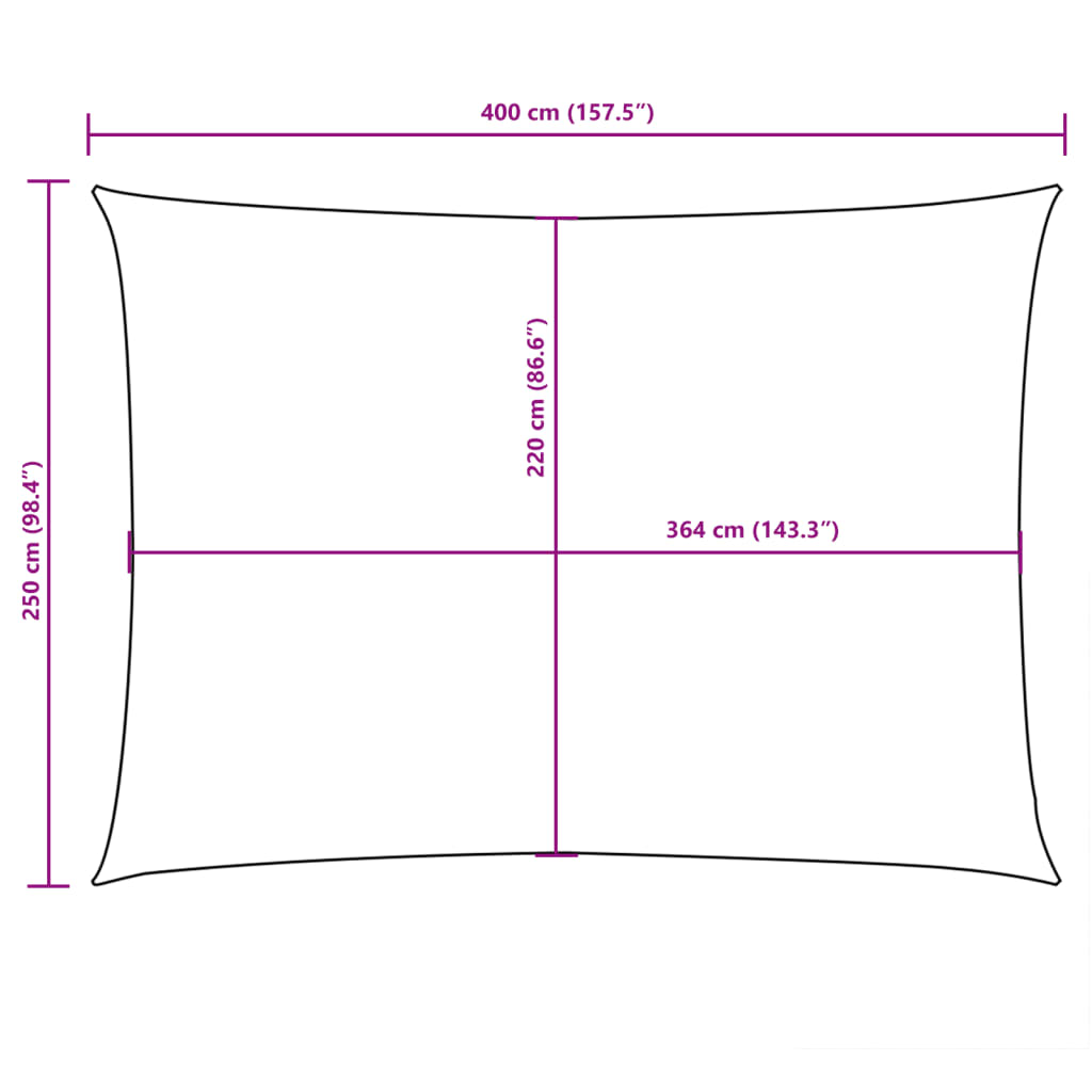 Uždanga nuo saulės, taupe, 2,5x4m, oksfordo audinys