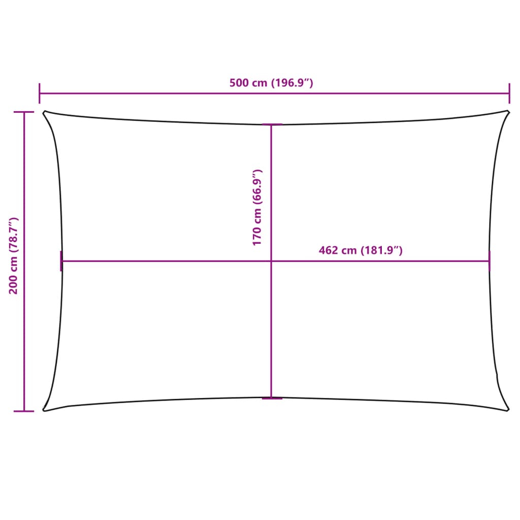 Uždanga nuo saulės, mėlyna, 2x5m, oksfordo audinys