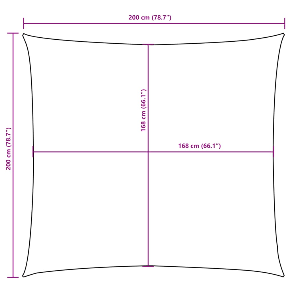 Uždanga nuo saulės, oranžinė,2x2m, oksfordo audinys, kvadratinė