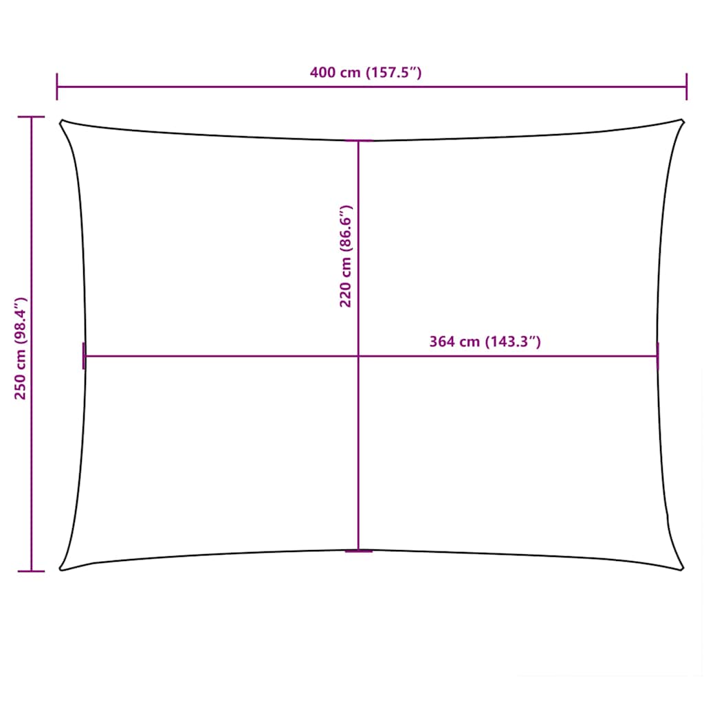 Uždanga nuo saulės, ruda, 2,5x4m, oksfordo audinys