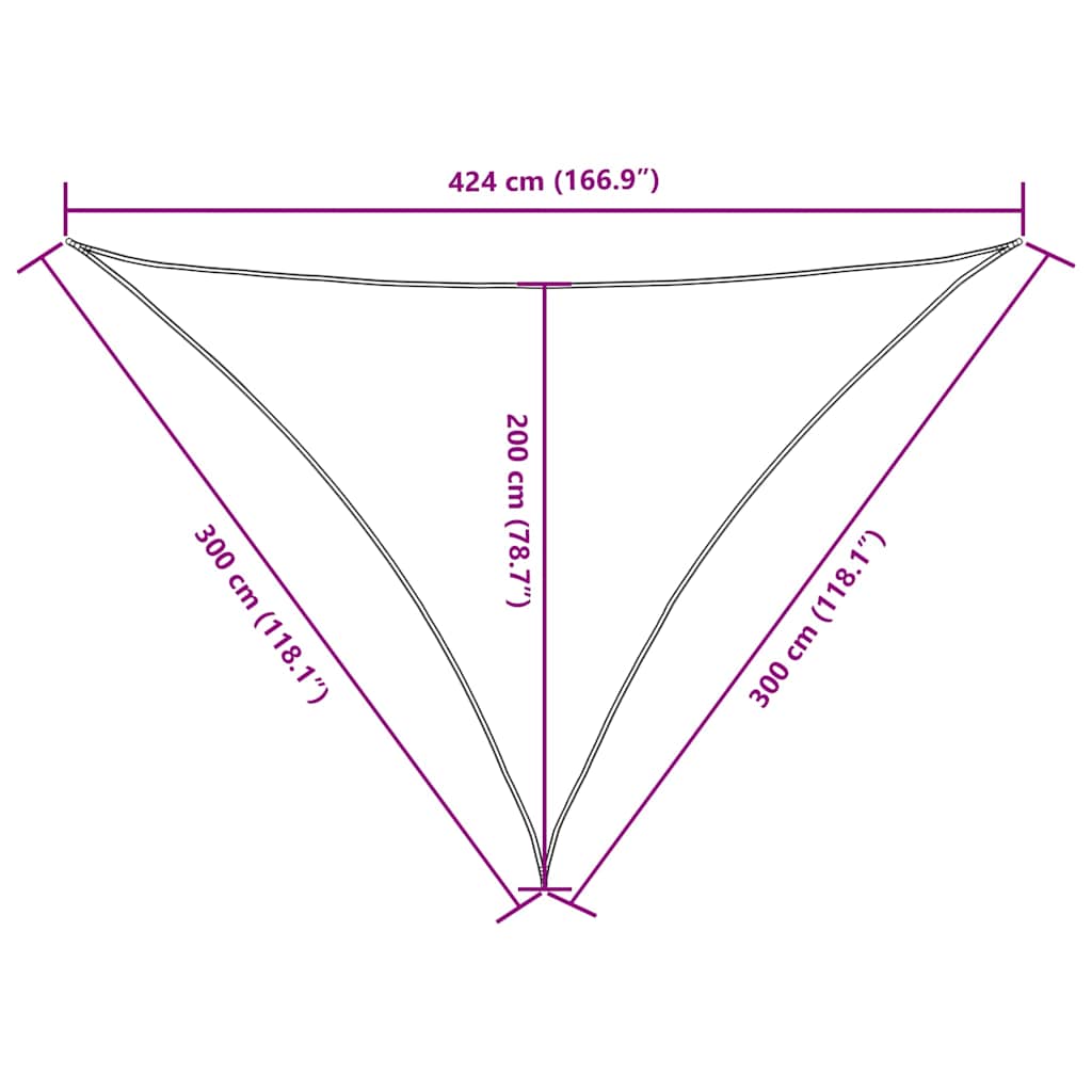 Uždanga nuo saulės, ruda, 3x3x4,24m, oksfordo audinys