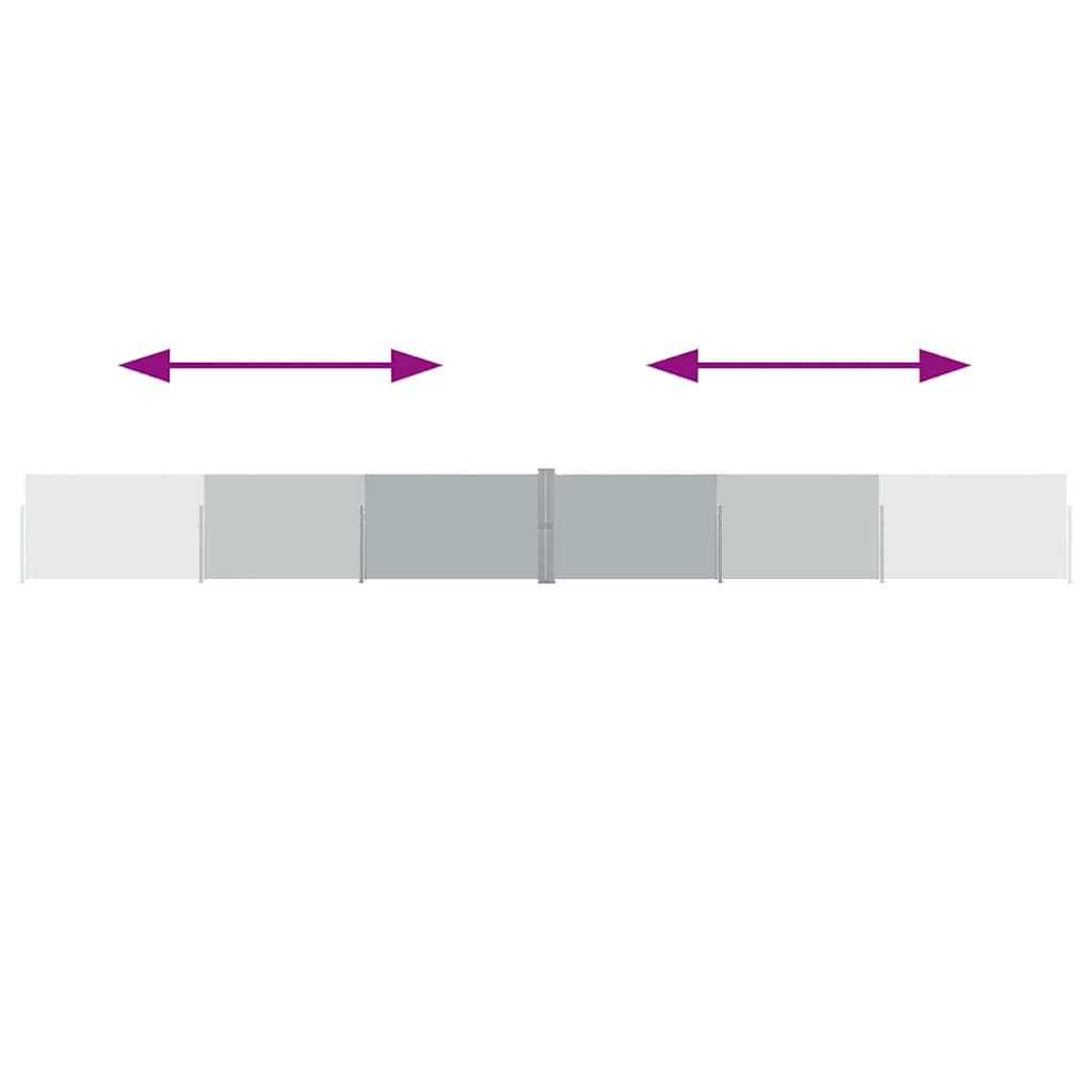 Ištraukiama šoninė kiemo pertvara, antracito, 140x1200cm