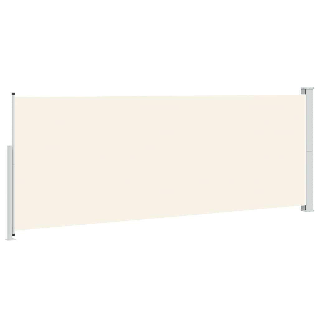 Ištraukiama šoninė kiemo pertvara, kreminės spalvos, 180x500cm