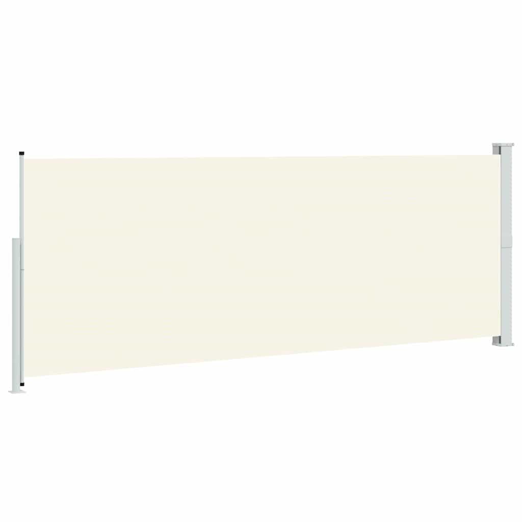 Ištraukiama šoninė kiemo pertvara, kreminės spalvos, 180x500cm