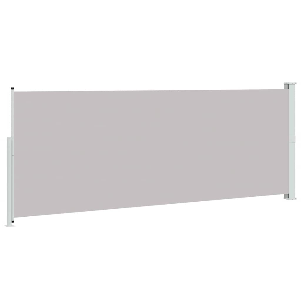 Ištraukiama šoninė kiemo pertvara, pilkos spalvos, 180x500cm