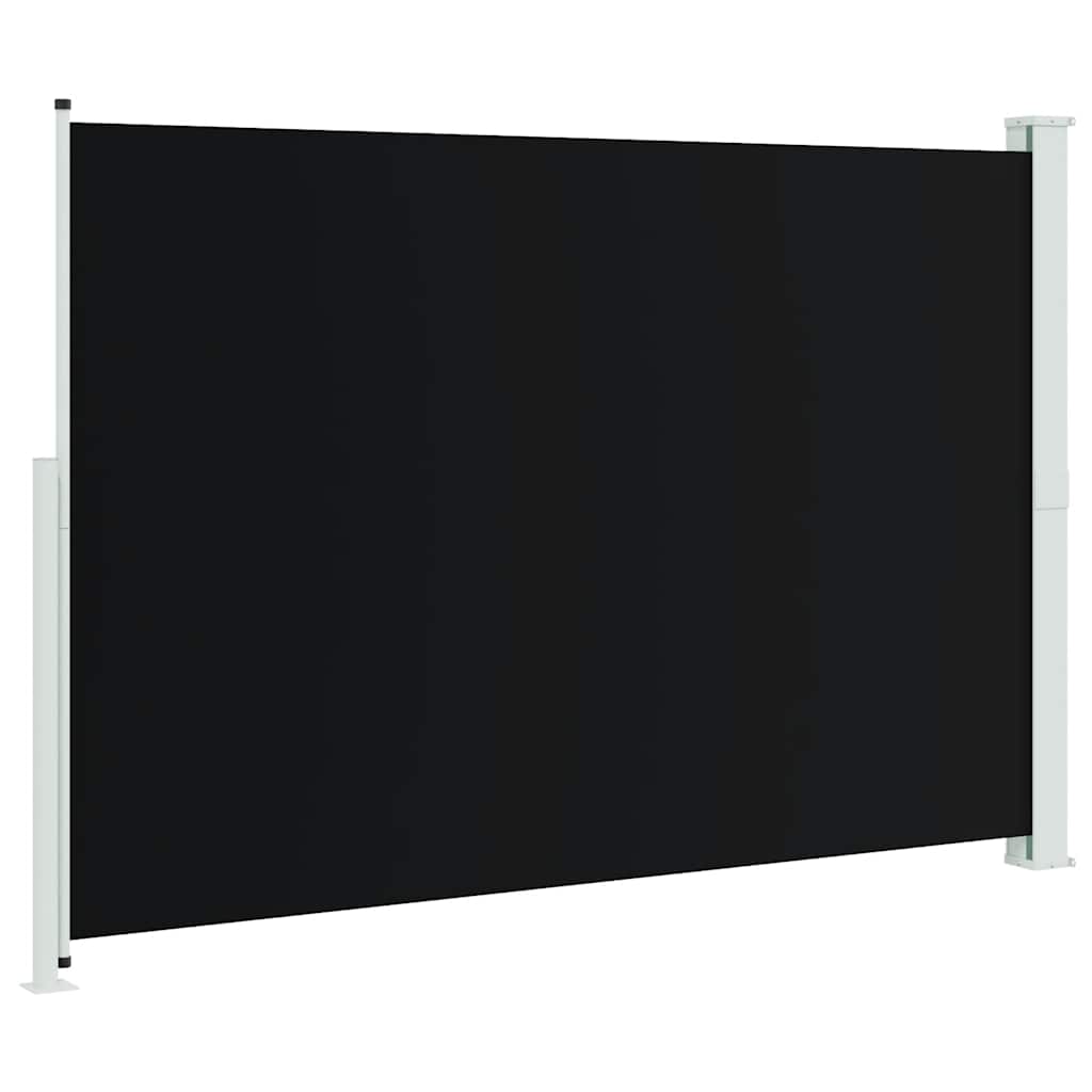 Ištraukiama šoninė kiemo pertvara, juodos spalvos, 200x300cm
