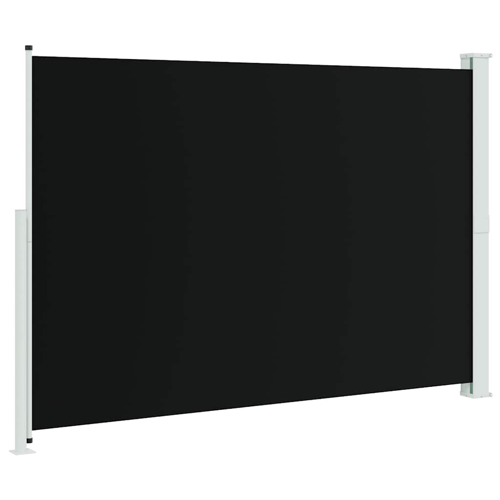 Ištraukiama šoninė kiemo pertvara, juodos spalvos, 200x300cm
