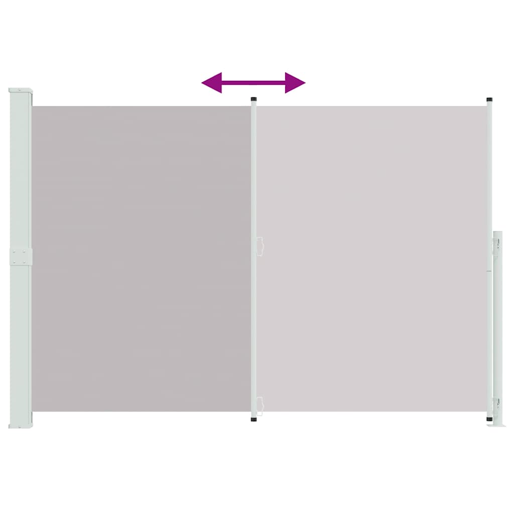 Ištraukiama šoninė kiemo pertvara, pilkos spalvos, 200x300cm