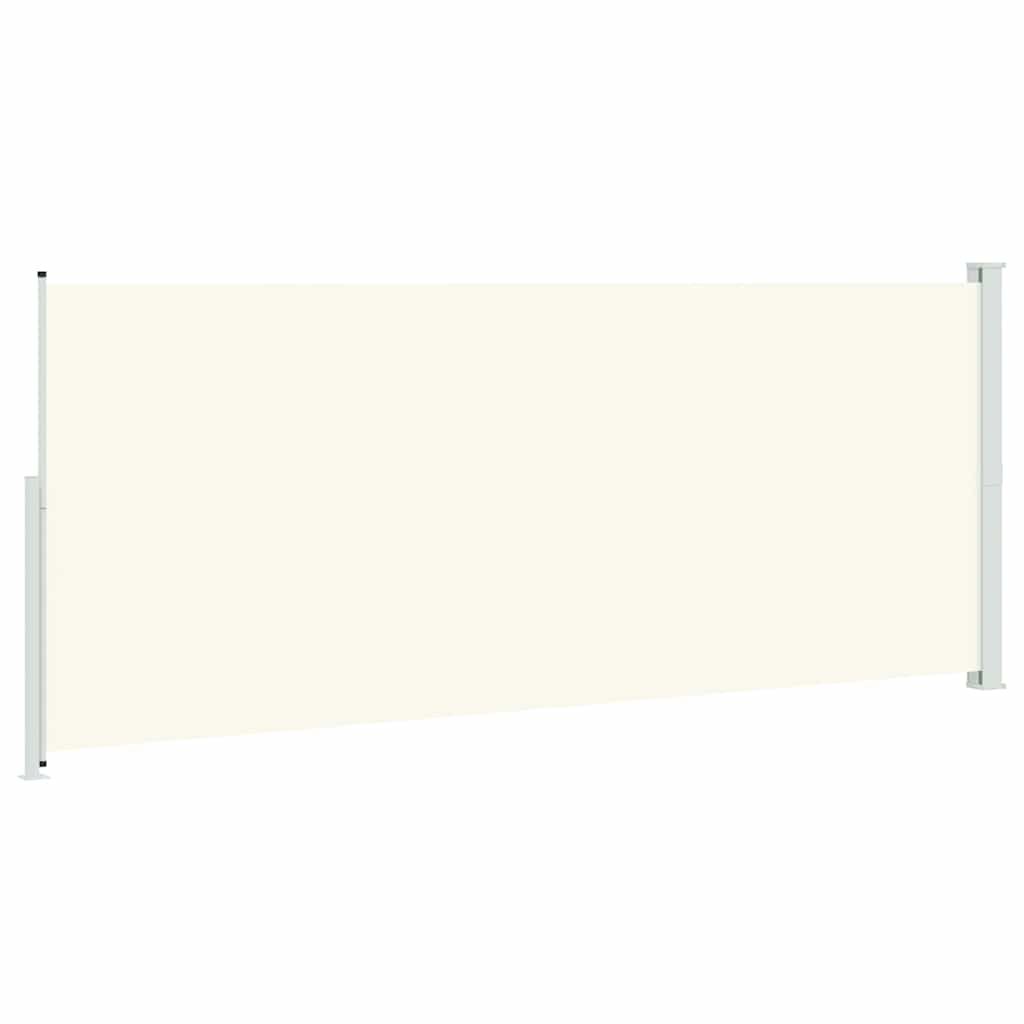 Ištraukiama šoninė kiemo pertvara, kreminės spalvos, 200x500cm
