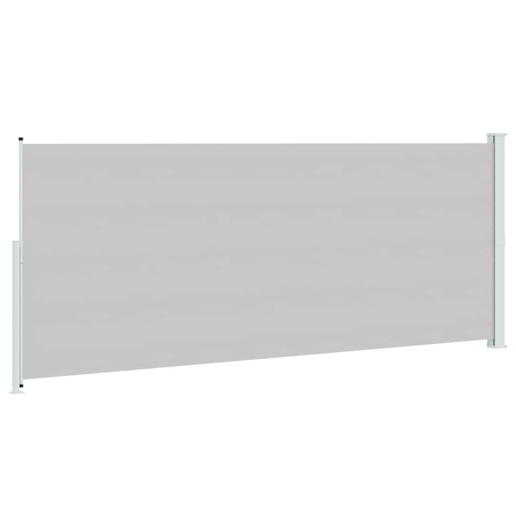 Ištraukiama šoninė kiemo pertvara, pilkos spalvos, 200x500cm