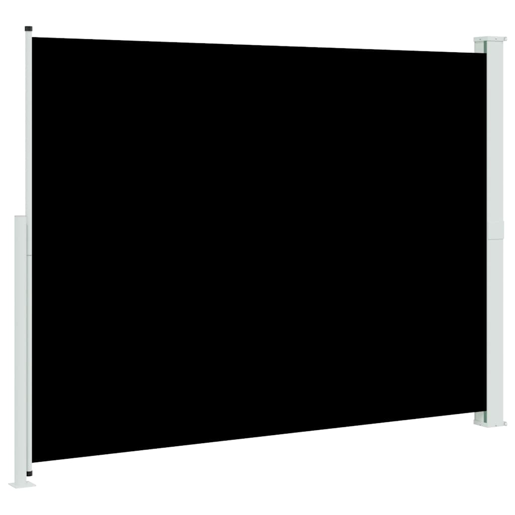 Ištraukiama šoninė kiemo pertvara, juodos spalvos, 220x300cm
