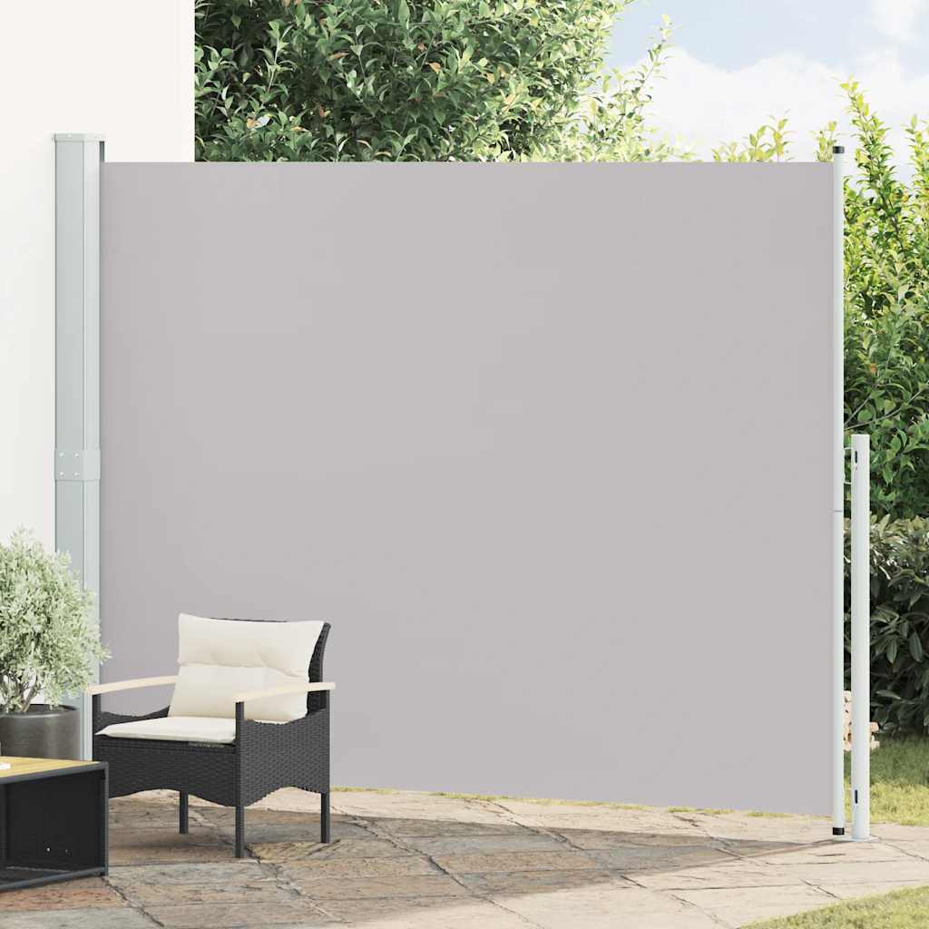 Ištraukiama šoninė kiemo pertvara, pilkos spalvos, 220x300cm