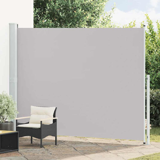 Ištraukiama šoninė kiemo pertvara, pilkos spalvos, 220x300cm