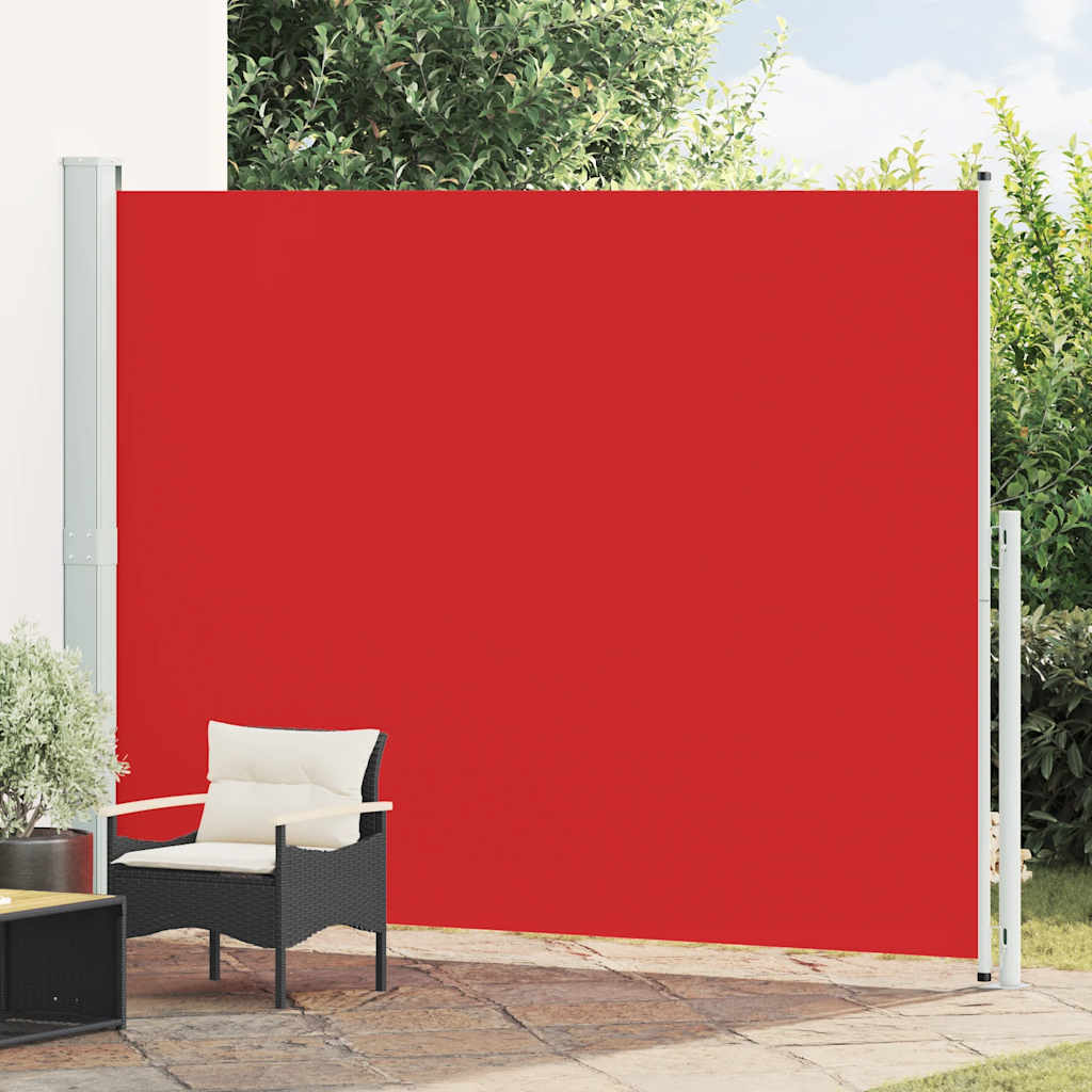 Ištraukiama šoninė kiemo pertvara, raudonos spalvos, 220x300cm