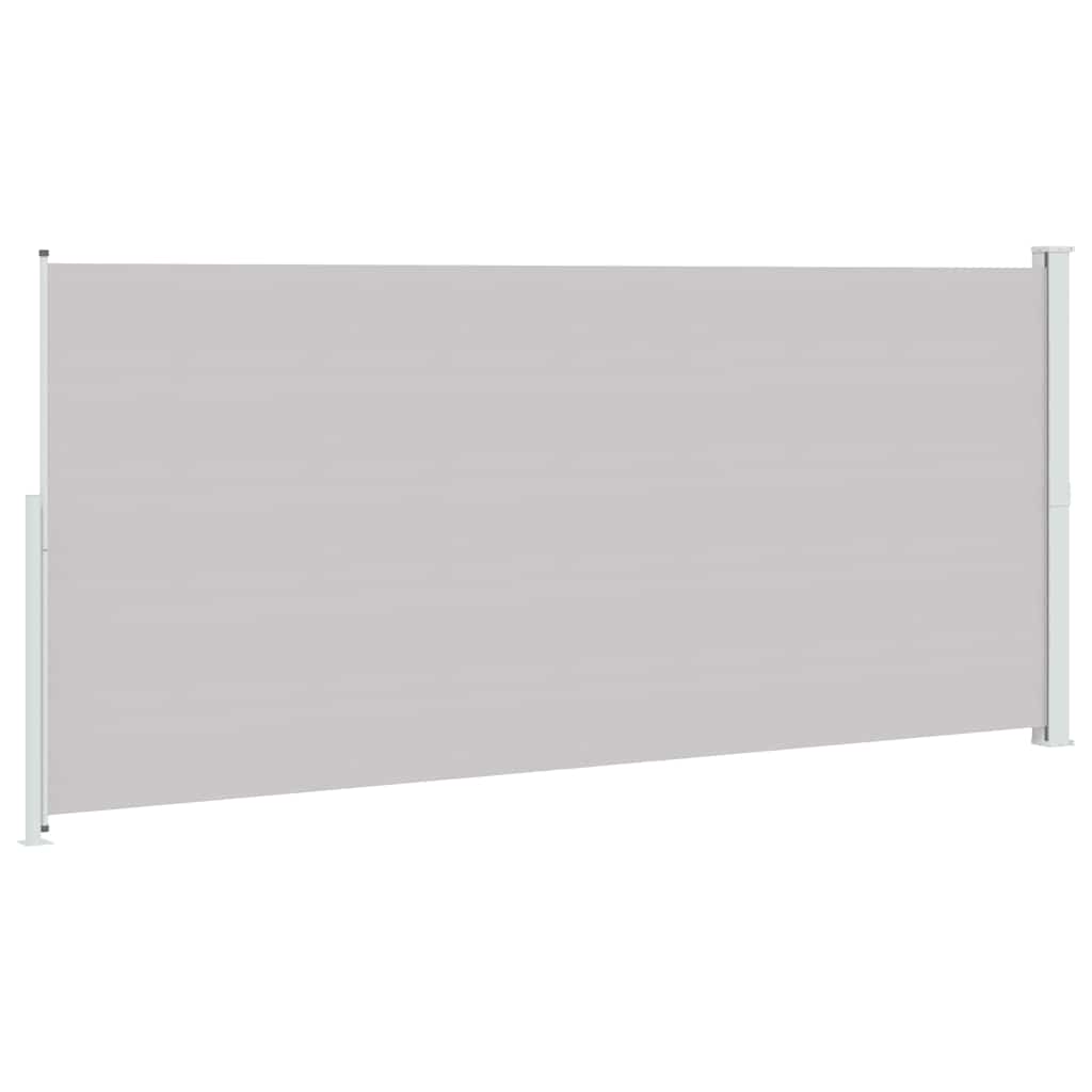 Ištraukiama šoninė kiemo pertvara, pilkos spalvos, 220x500cm