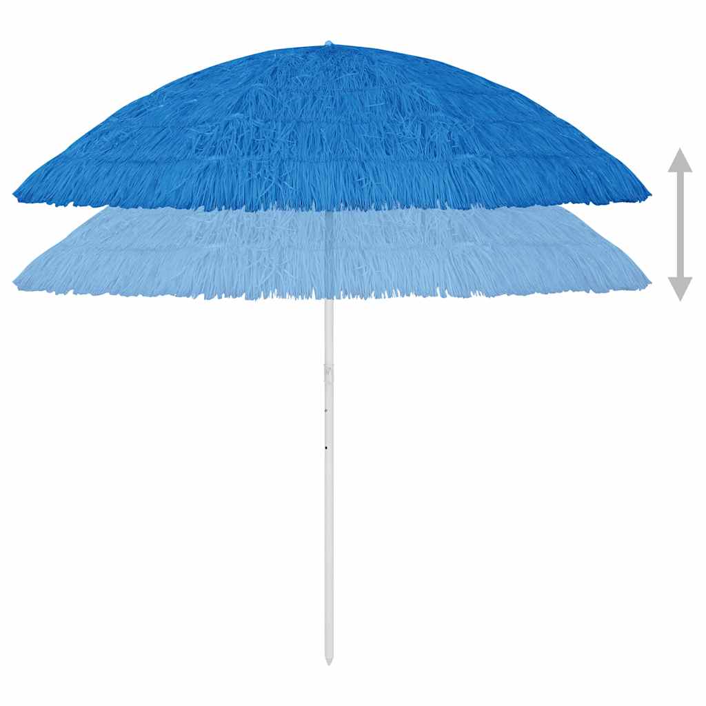 Paplūdimio skėtis, mėlynos spalvos, 300cm, havajietiško dizaino