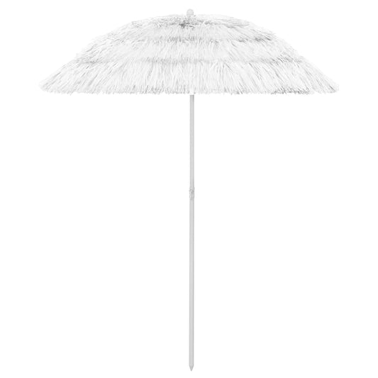 Paplūdimio skėtis, baltos spalvos, 180cm, havajietiško dizaino