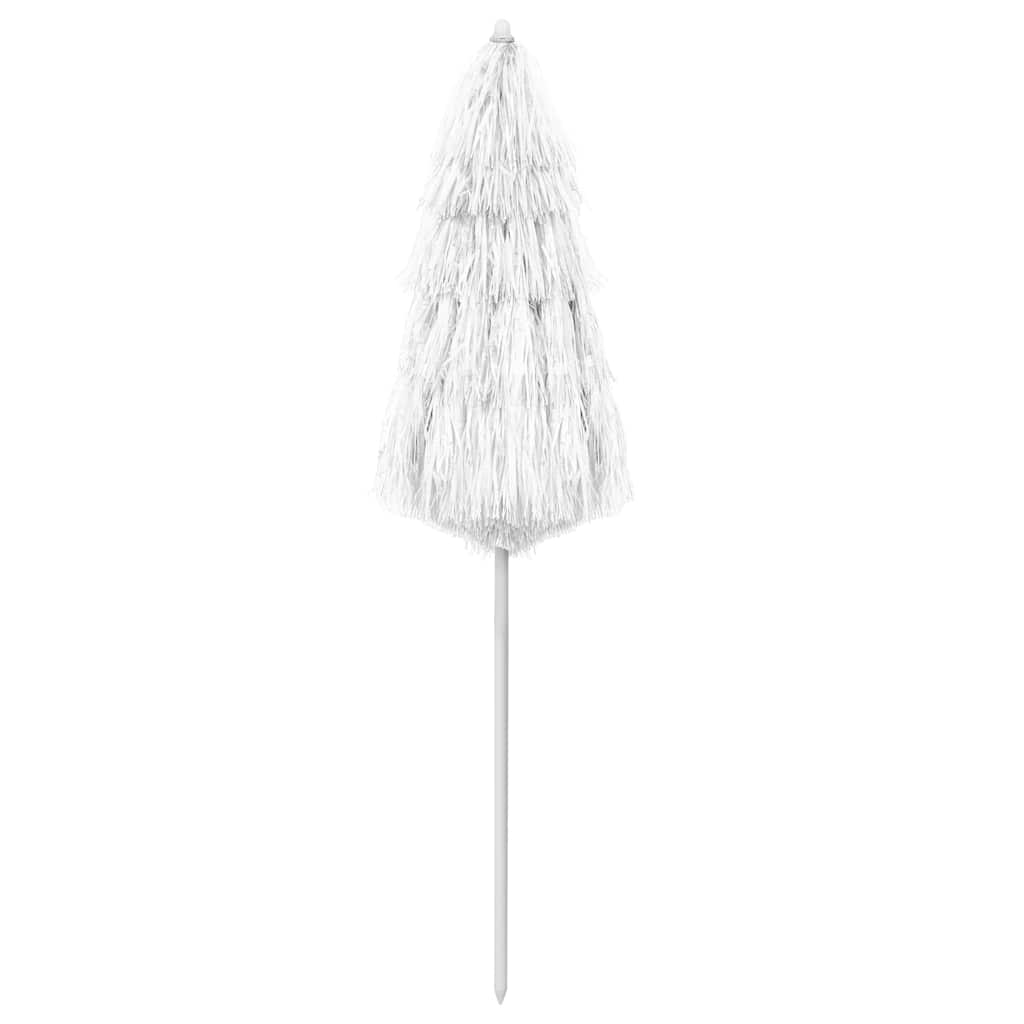 Paplūdimio skėtis, baltos spalvos, 180cm, havajietiško dizaino