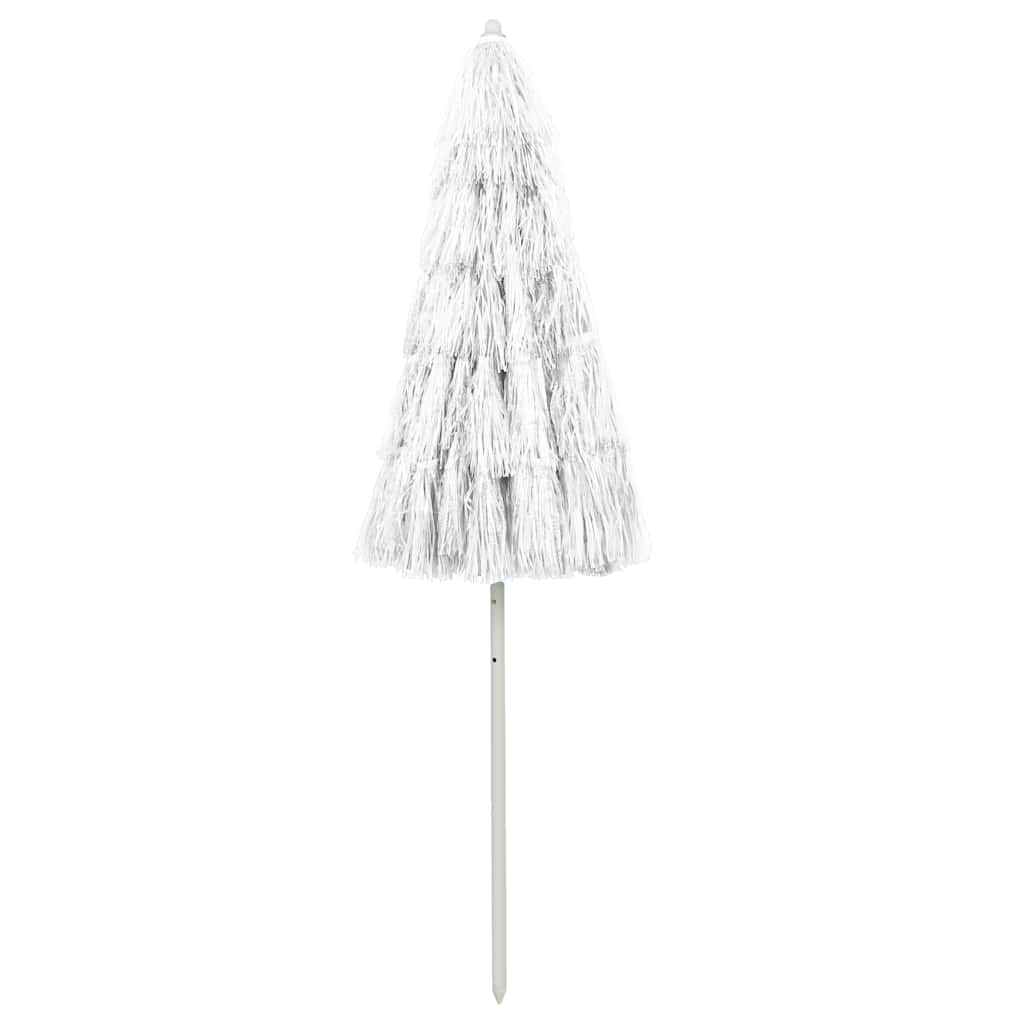 Paplūdimio skėtis, baltos spalvos, 240cm, havajietiško dizaino
