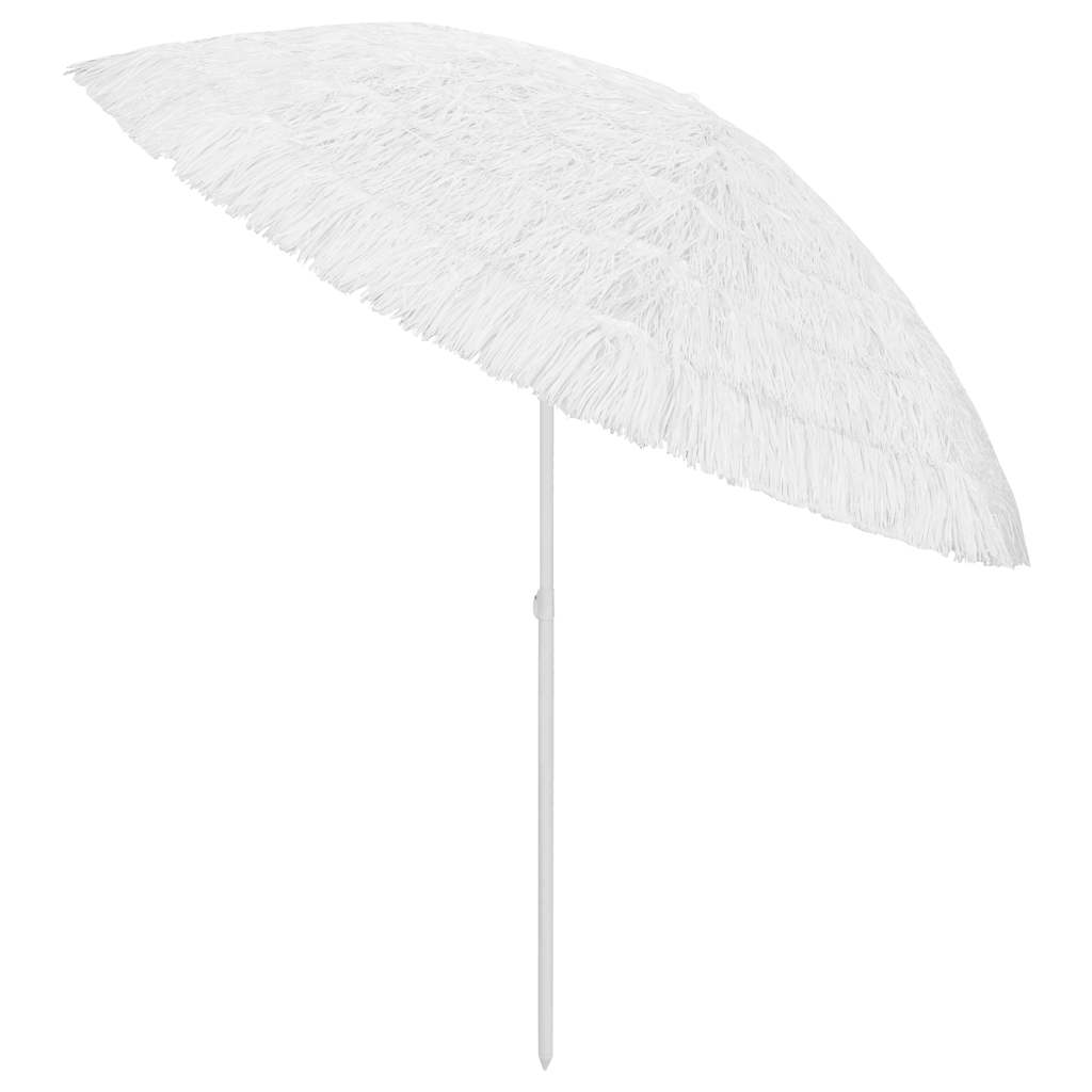 Paplūdimio skėtis, baltos spalvos, 300cm, havajietiško dizaino