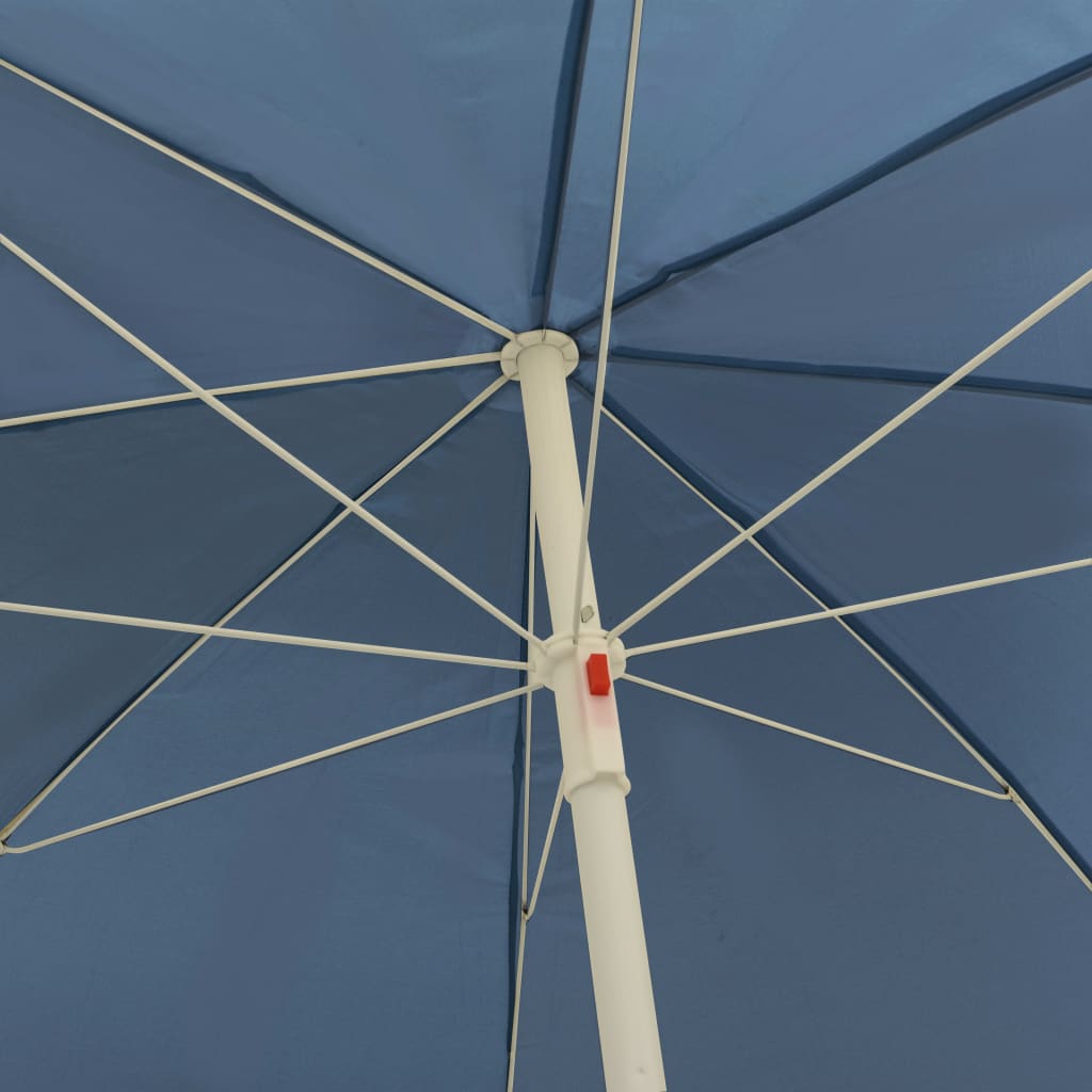 Paplūdimio skėtis nuo saulės, mėlynos spalvos, 240cm