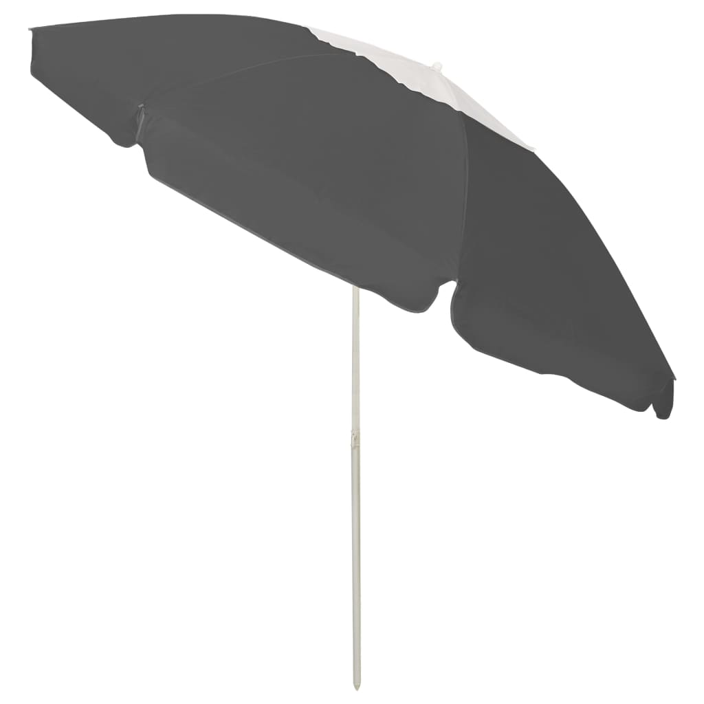 Paplūdimio skėtis nuo saulės, antracito spalvos, 240cm