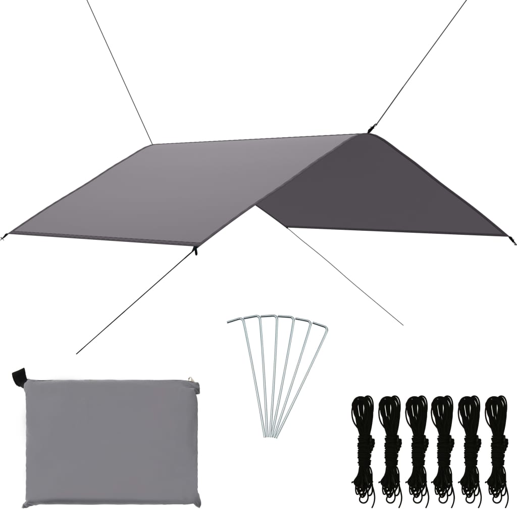 Lauko tentas, pilkos spalvos, 4x4m