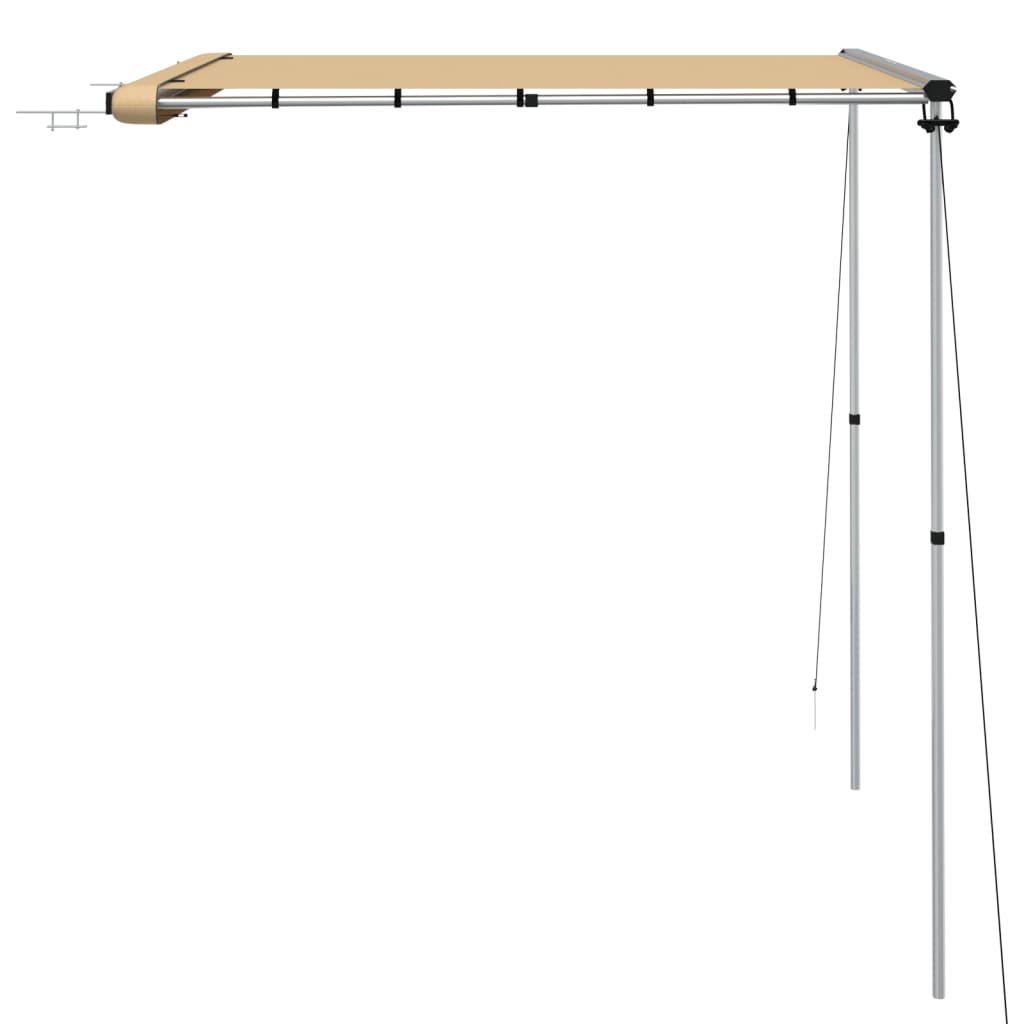 Markizė nameliui ant ratų, smėlio spalvos, 1,8x2x2,15m