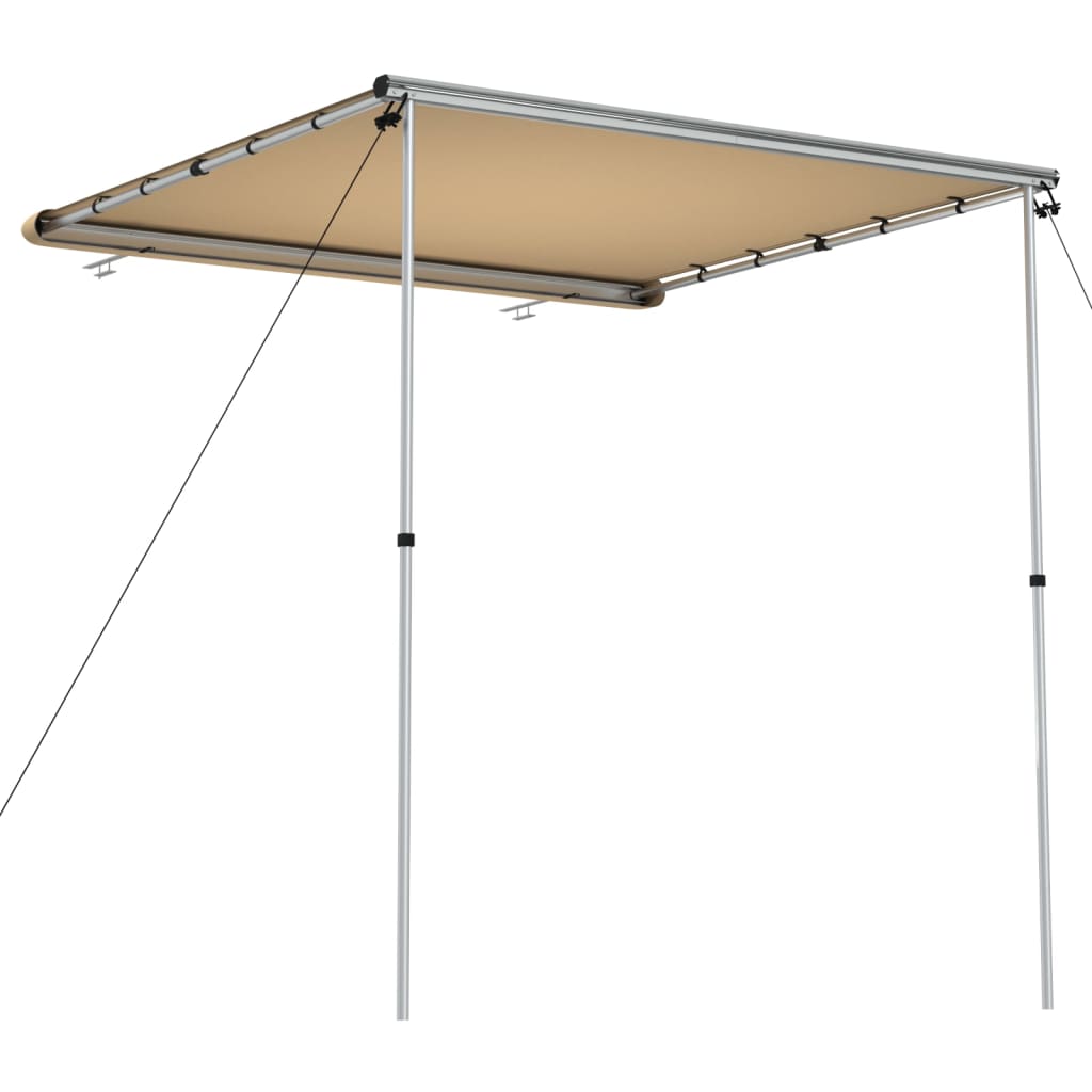Markizė nameliui ant ratų, smėlio spalvos, 2,4x2x2,15m