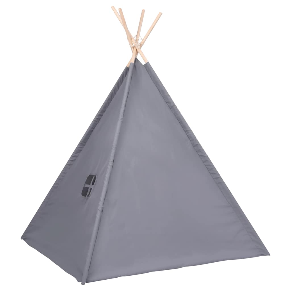 Vaikiška tipi palapinė, pilka, 120x120x150cm, persiko oda