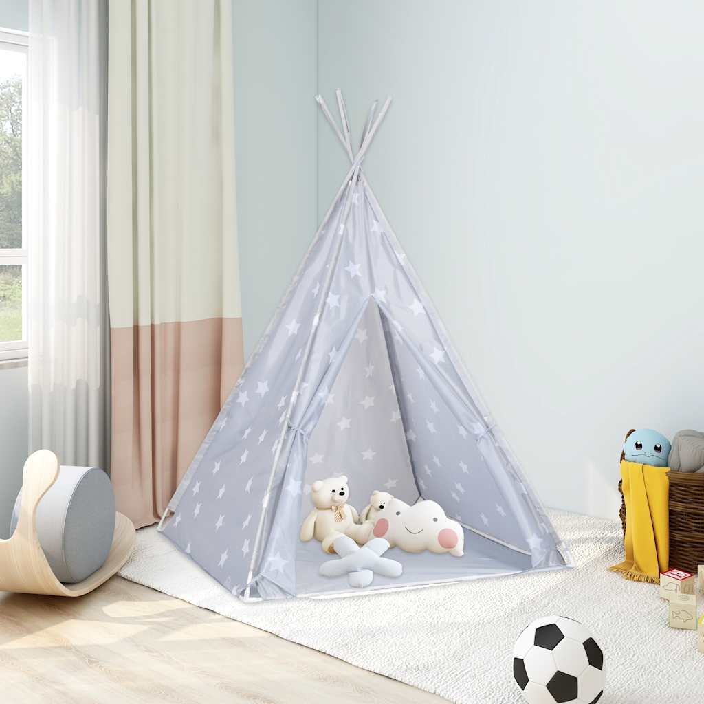 Vaikiška tipi palapinė, pilka, 115x115x160cm, poliesteris