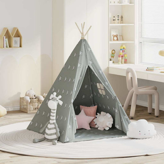 Vaikiška tipi palapinė, pilka, 115x115x160cm, poliesteris