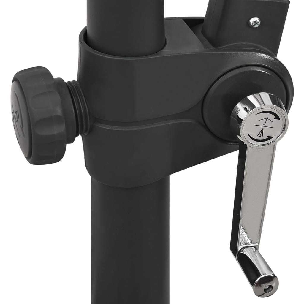 Gembinis skėtis su stulpu ir LED lemputėmis, mėlynas, 300cm