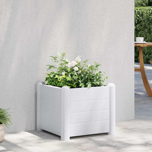 Aukštas sodo lovelis, baltos spalvos, 43x43x35cm, PP