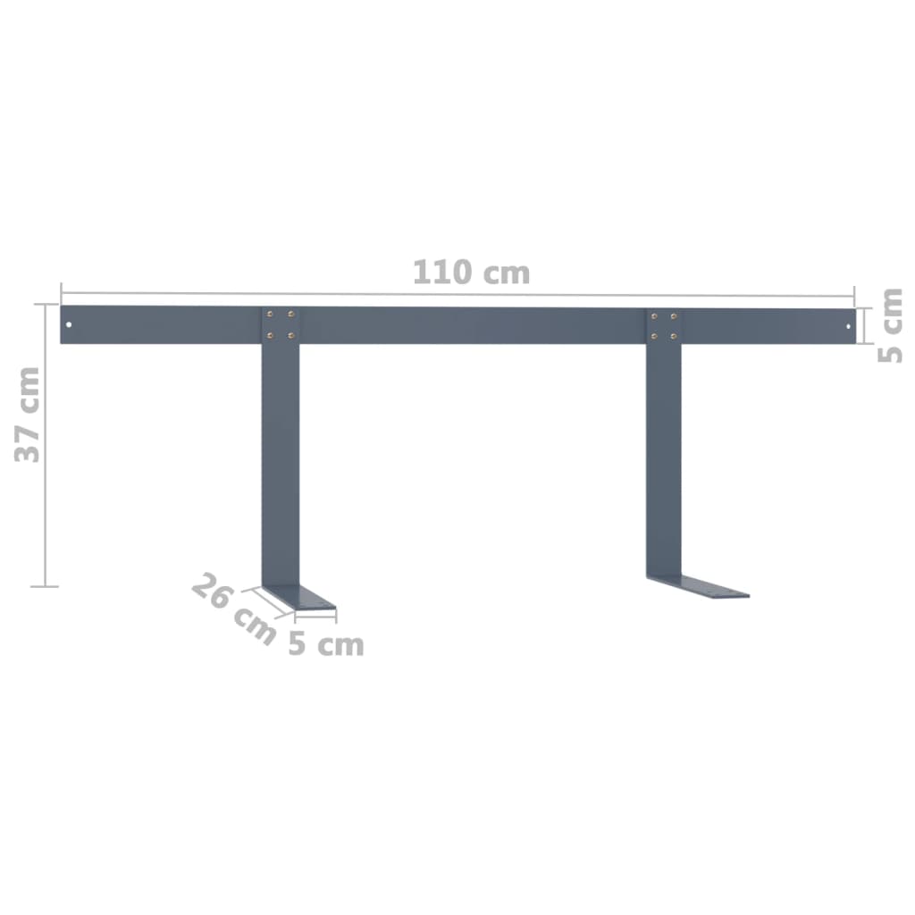 Atlošas sofai iš palečių, šviesiai pilka, 110cm, geležis