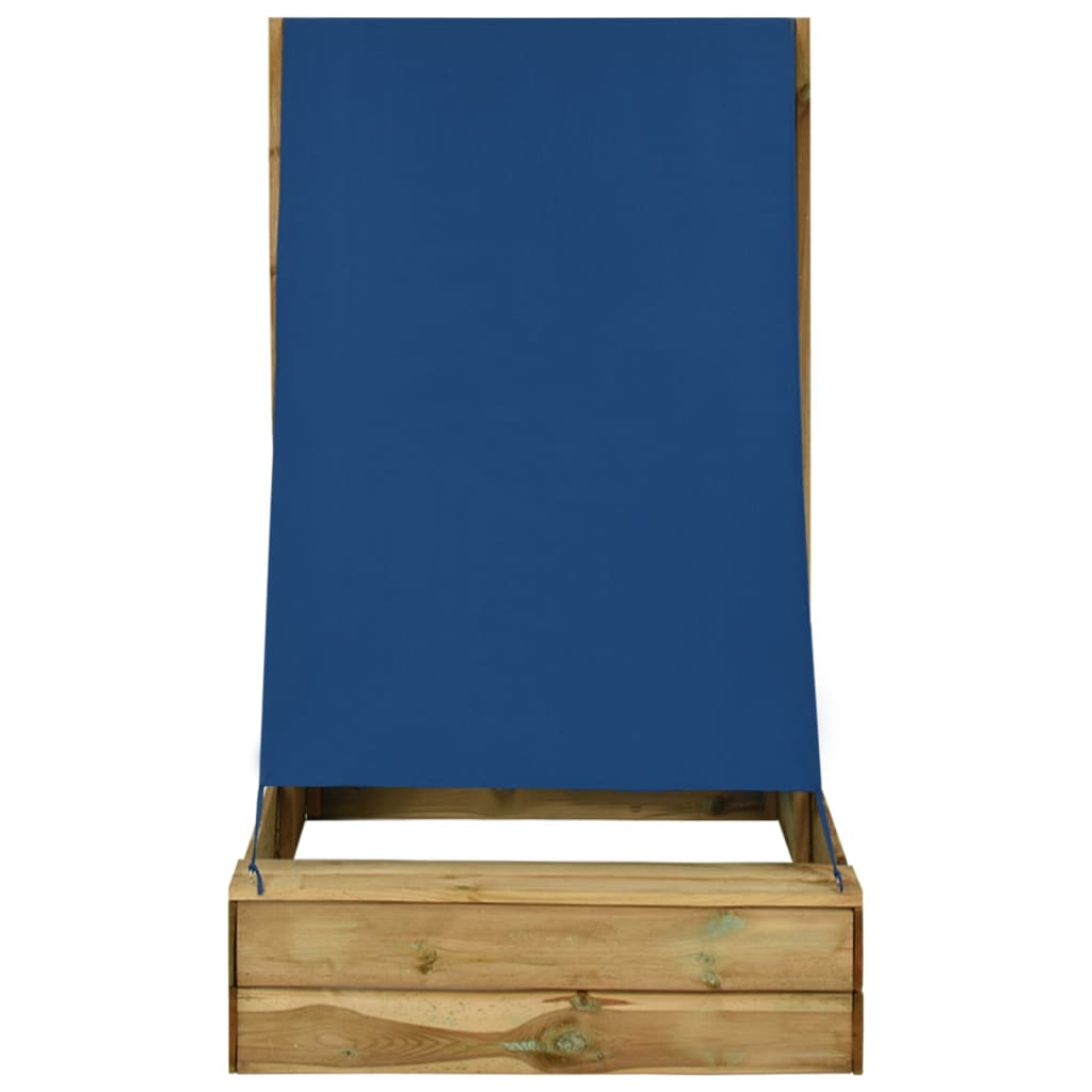 Smėlio dėžė su stogu, 80x60x97,5cm, impregnuota pušies mediena