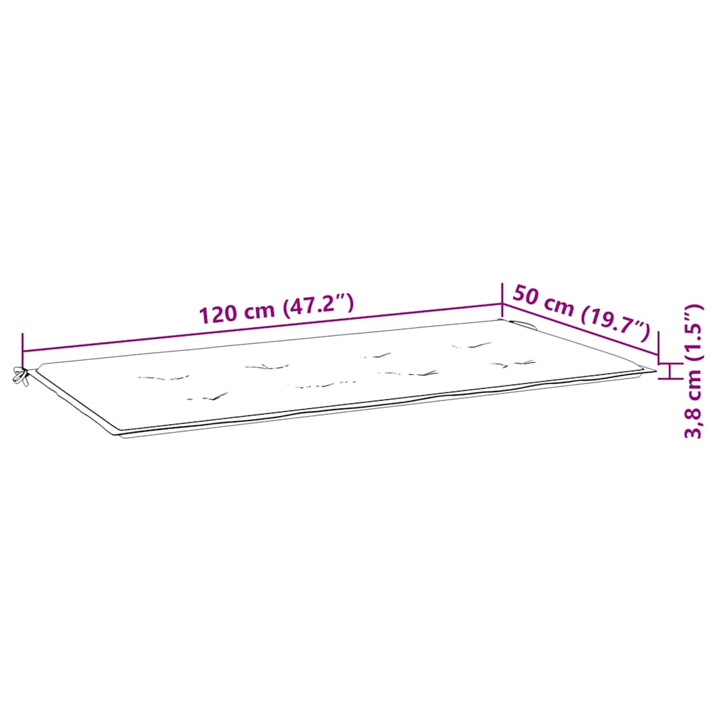 Dvivietis sodo suoliukas su pagalvėle, 120cm, eukalipto masyvas
