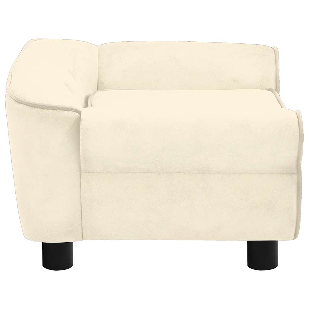 Lova šunims, kreminės spalvos, 72x45x30cm, pliušas