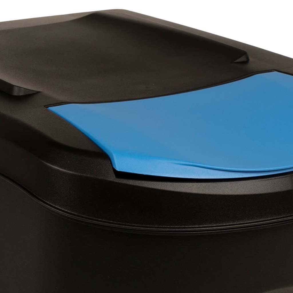 Viena ant kitos sudedamos šiukšliadėžės, 4vnt., antracito, 100l