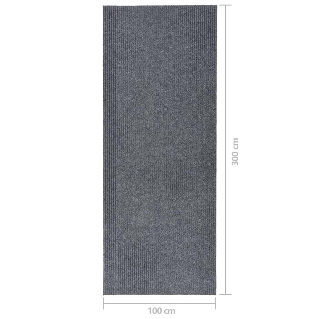Purvą sugeriantis kilimas-takelis, pilkos spalvos, 100x300cm