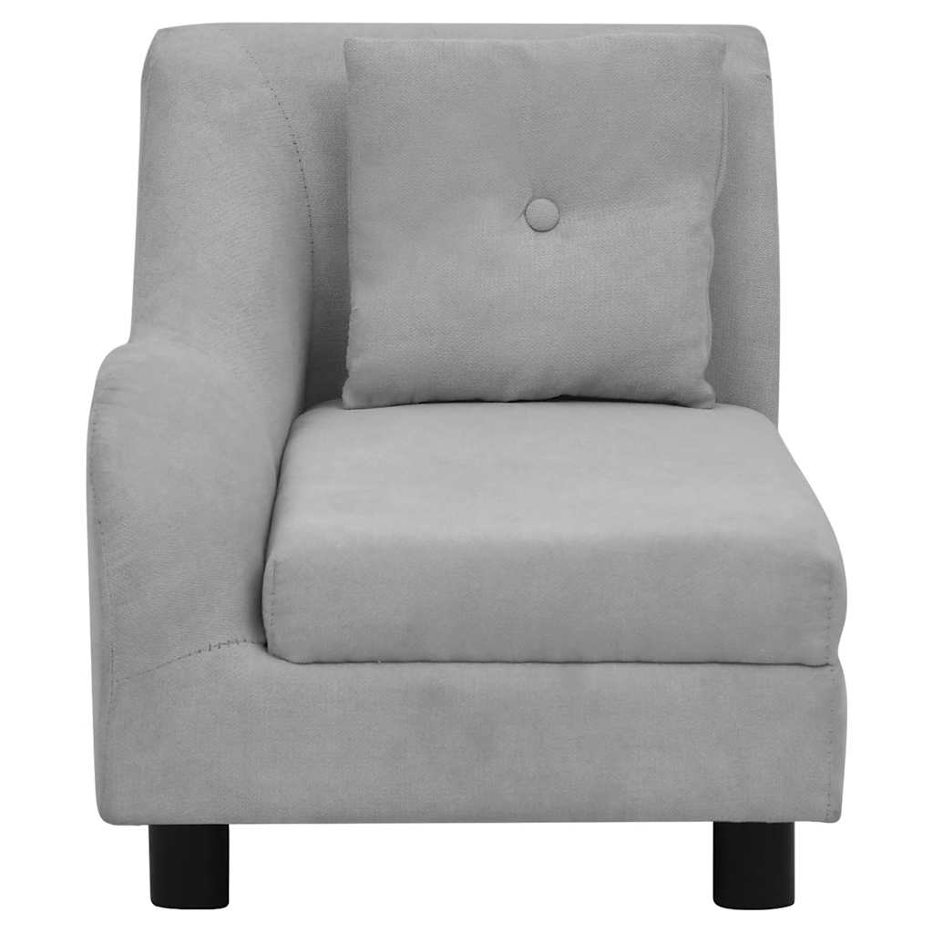 Lova šunims su pagalvėle, pilkos spalvos, 83x44x44cm, pliušas