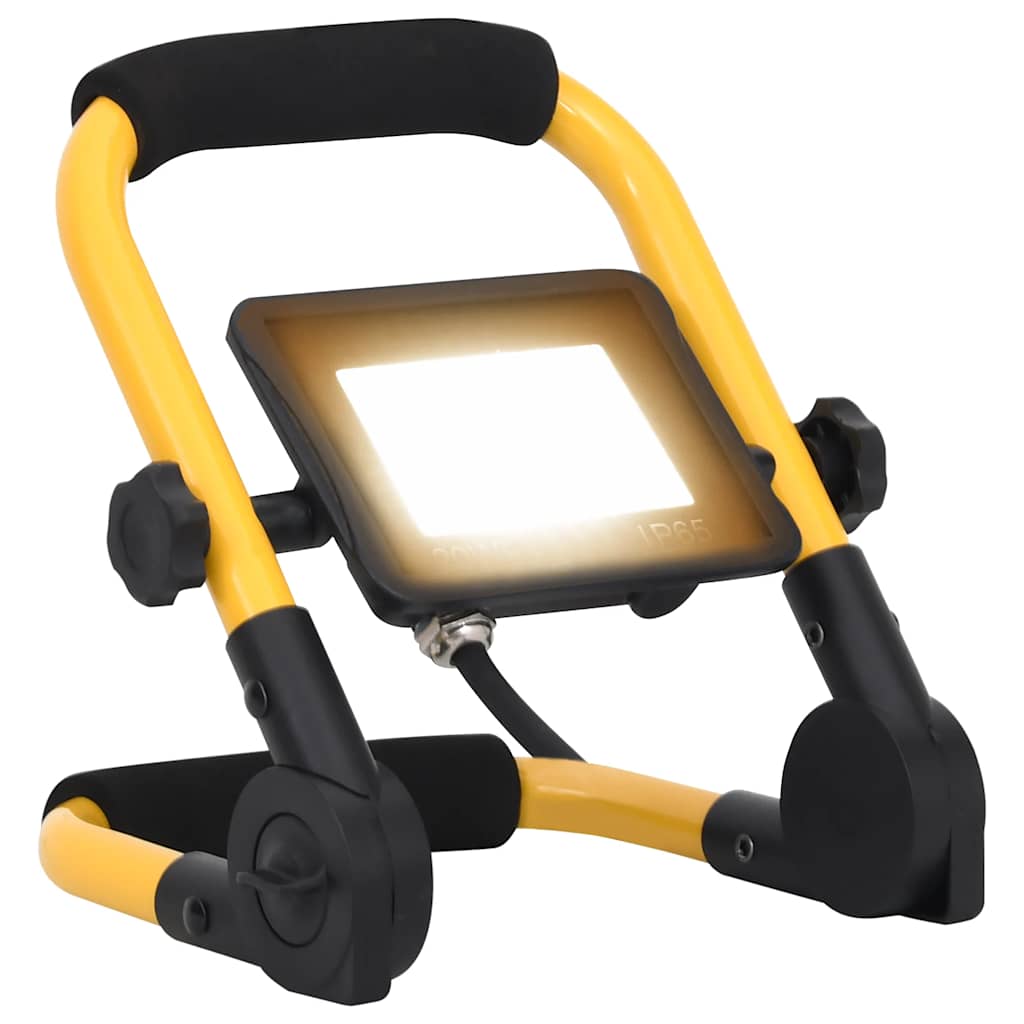 LED prožektorius su rankena, šiltos baltos spalvos, 20W