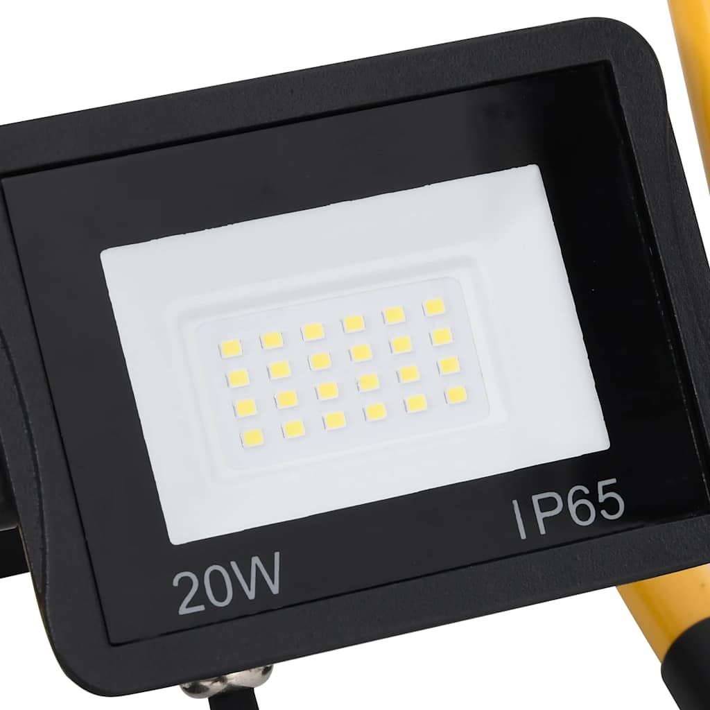 LED prožektorius su rankena, šiltos baltos spalvos, 20W
