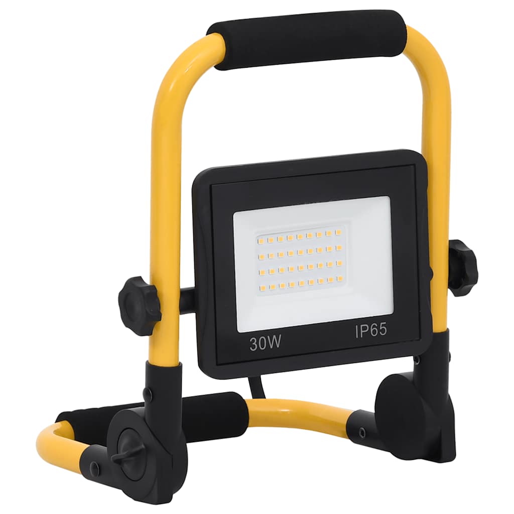 LED prožektorius su rankena, šiltos baltos spalvos, 30W